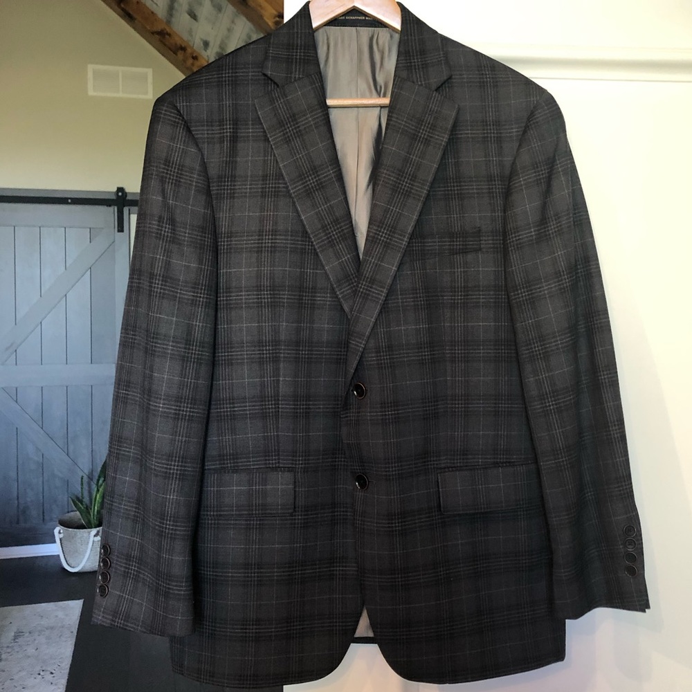 Hart Schaffner Marx Charcoal Gray Sport Coat 40S